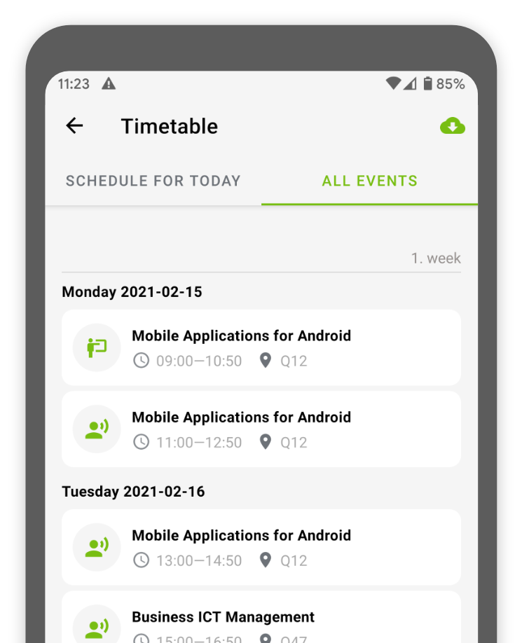 Timetable module